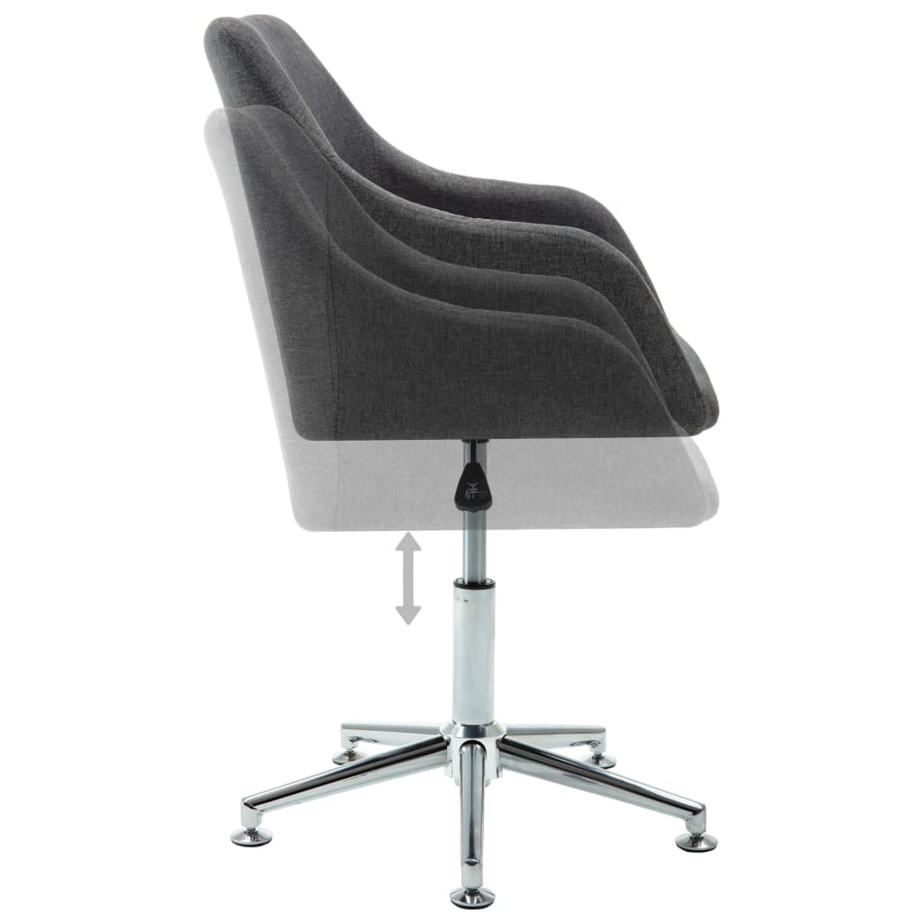 Office chair swivel dark grey fabric