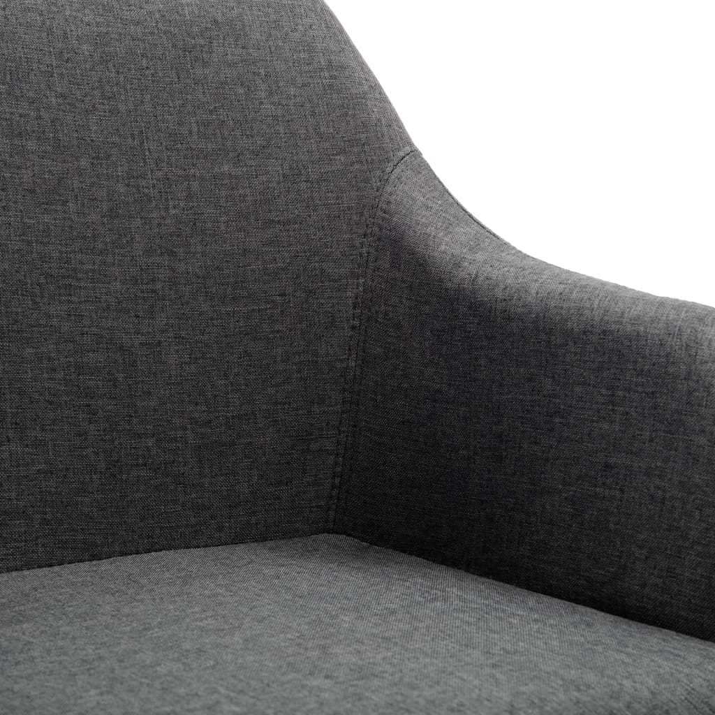Office chair swivel dark grey fabric