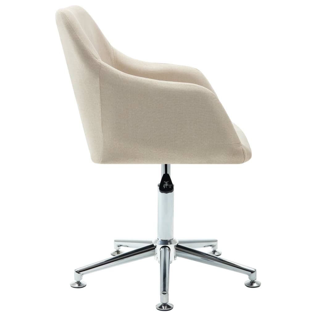 Office chair swivel cream white fabric