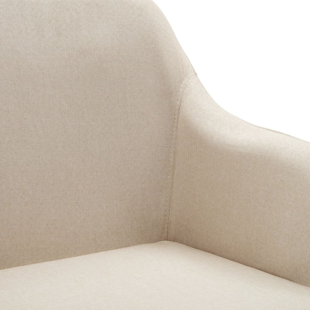 Office chair swivel cream white fabric