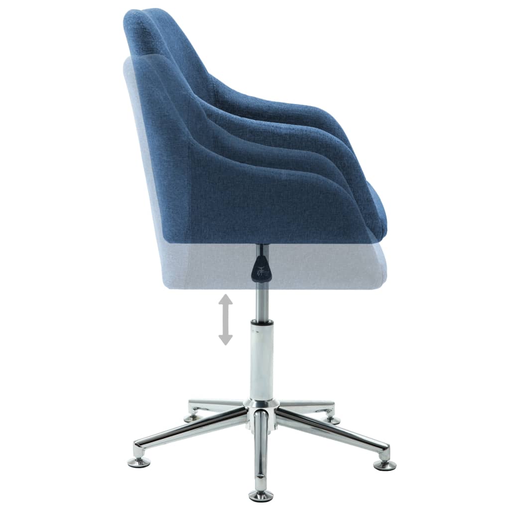 Bürostuhl Drehbar Blau Stoff