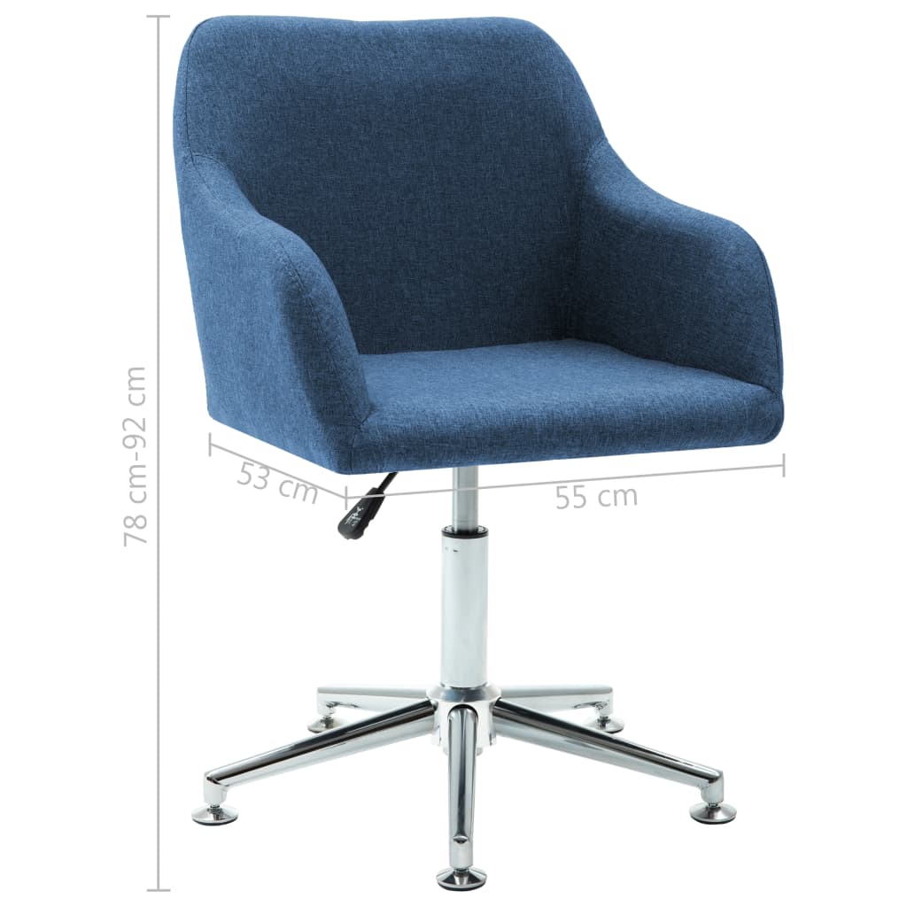 Bürostuhl Drehbar Blau Stoff