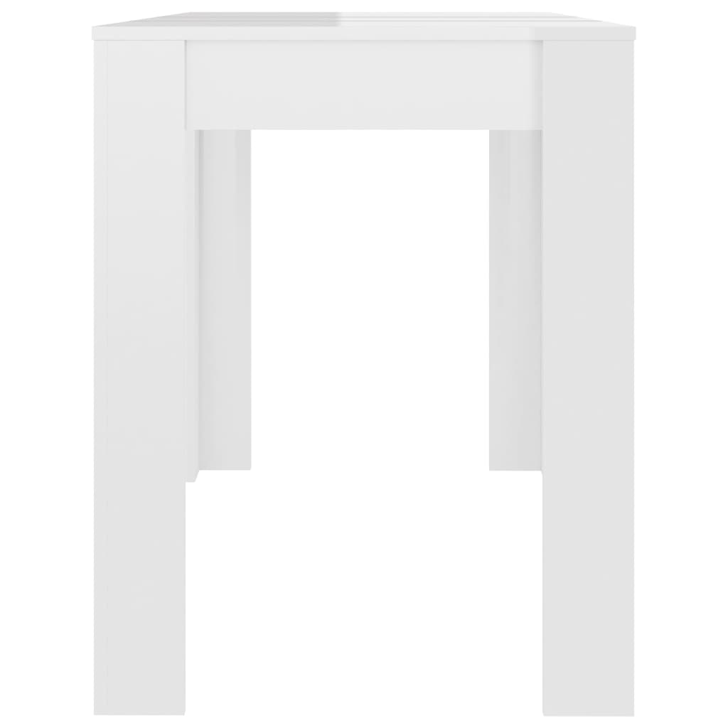 Esstisch Hochglanz-Weiß 120x60x76 cm Holzwerkstoff