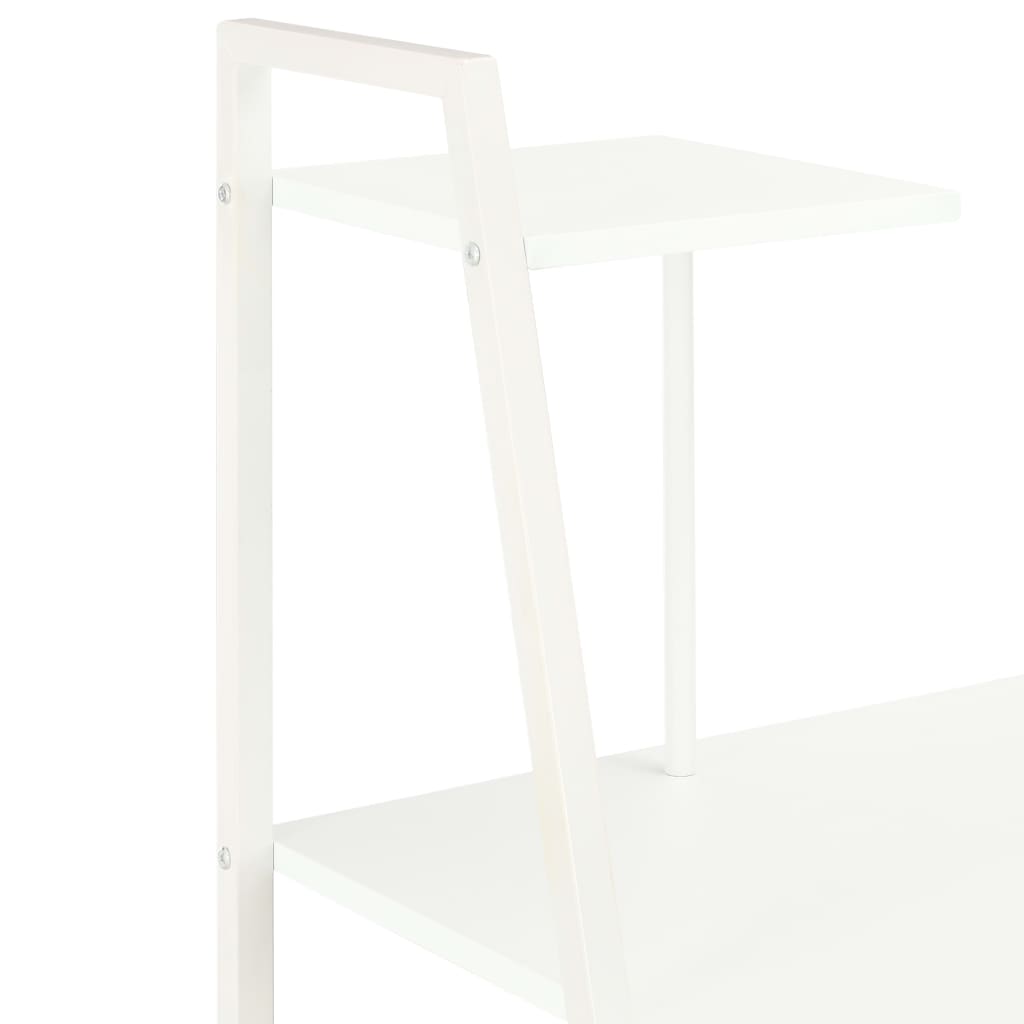Bureau avec étagère blanc 102×50×117 cm