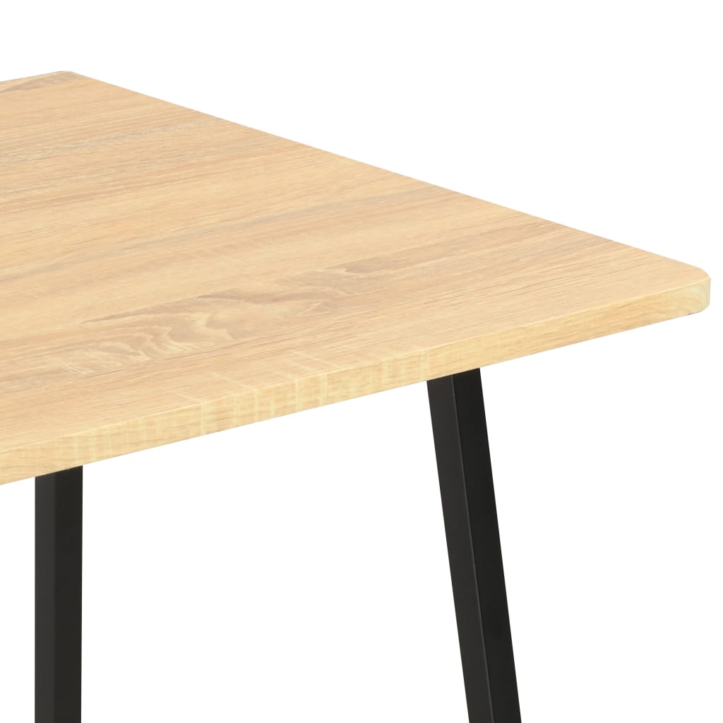 Bureau avec étagère noir et chêne 102×50×117 cm