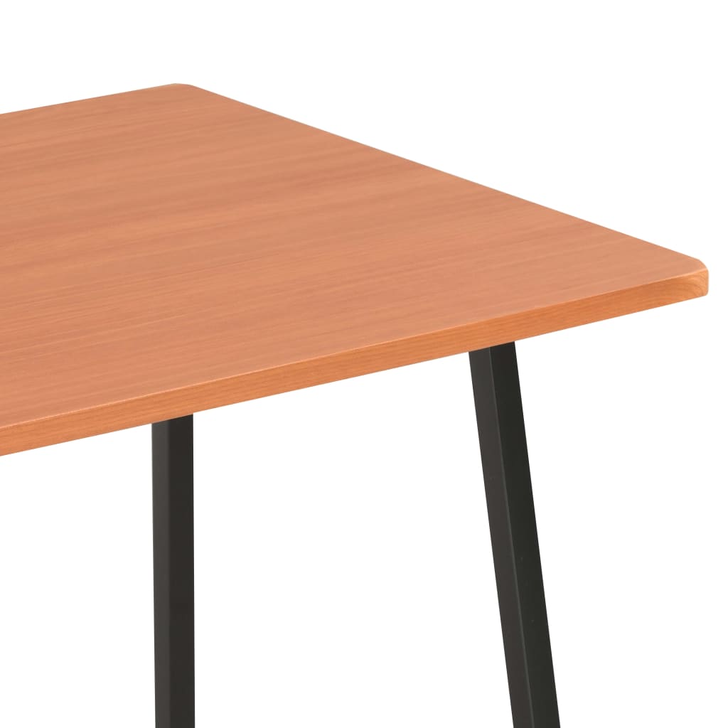 Bureau avec étagère noir et chêne 102×50×117 cm