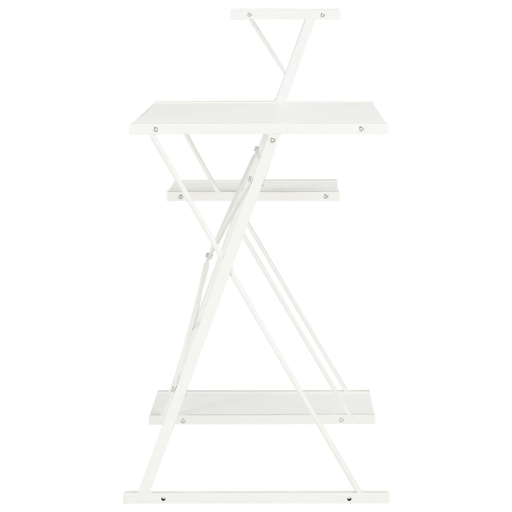 Desk with shelf white 116×50×93 cm