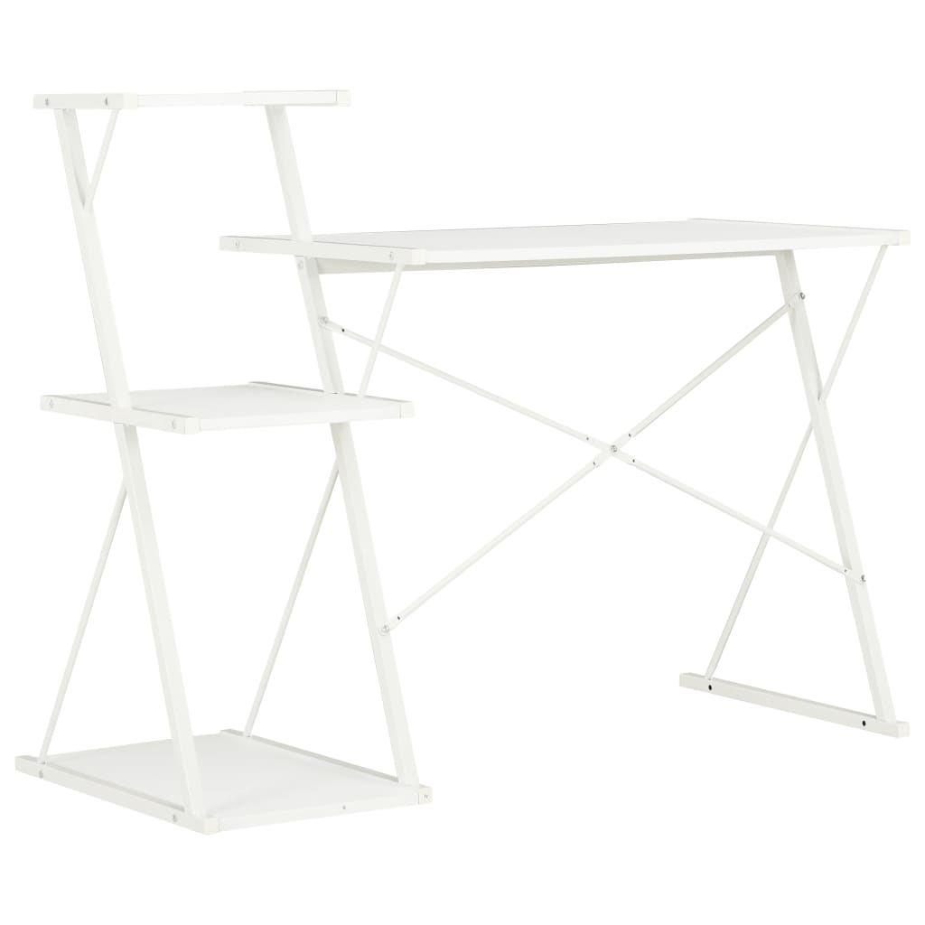 Desk with shelf white 116×50×93 cm