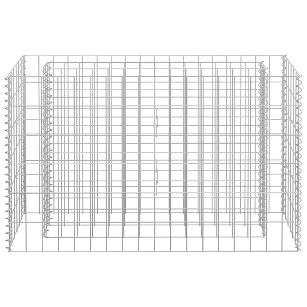 Jardinière surélevée en gabion en acier galvanisé 90×30×60 cm