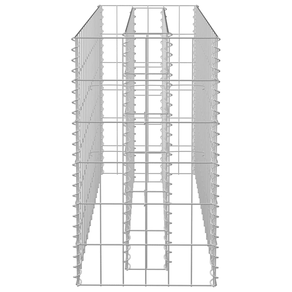 Jardinière surélevée en gabion en acier galvanisé 90×30×60 cm