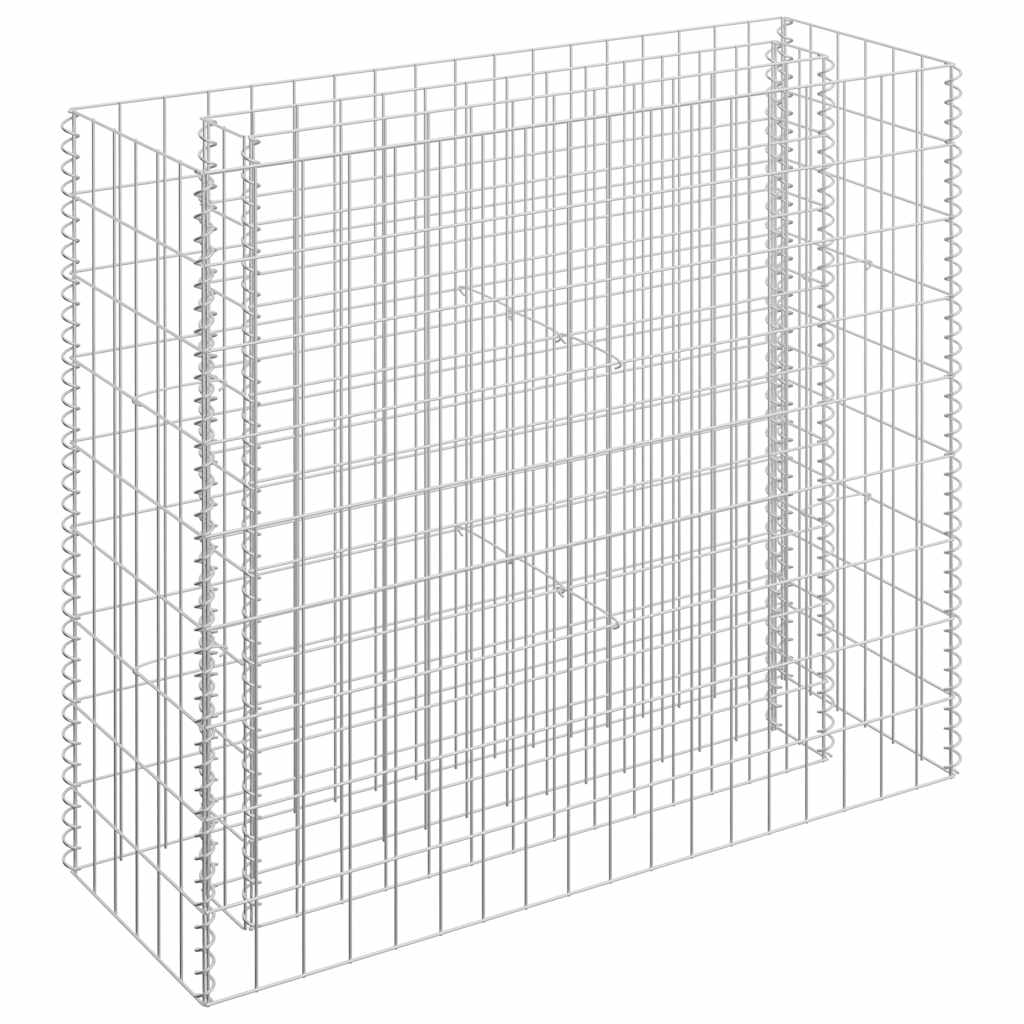 Gabionen-Hochbeet Verzinkter Stahl 90×30×90 cm
