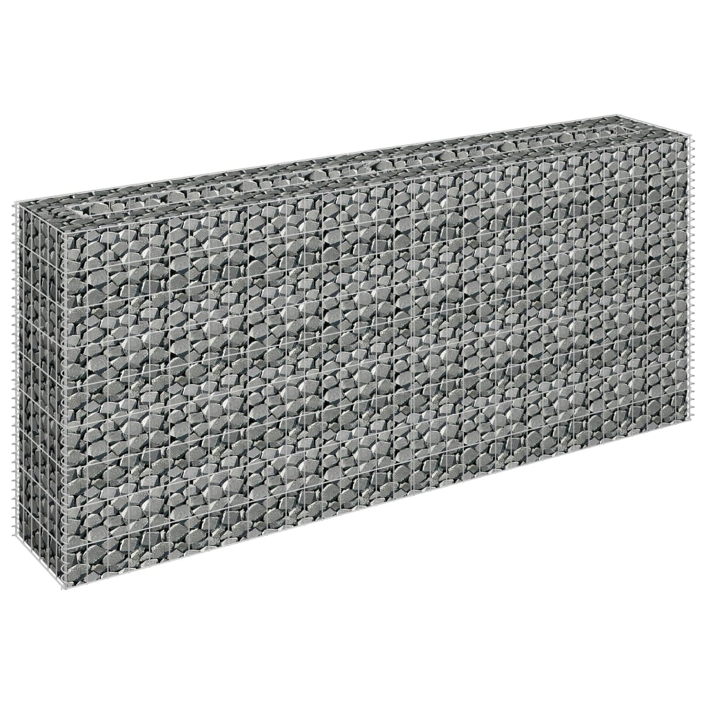 Gabionen-Hochbeet Verzinkter Stahl 180×30×90 cm