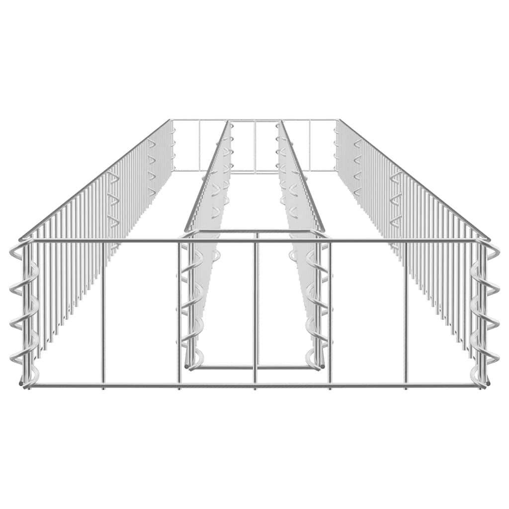 Gabionen-Hochbeet Verzinkter Stahl 270x30x10 cm