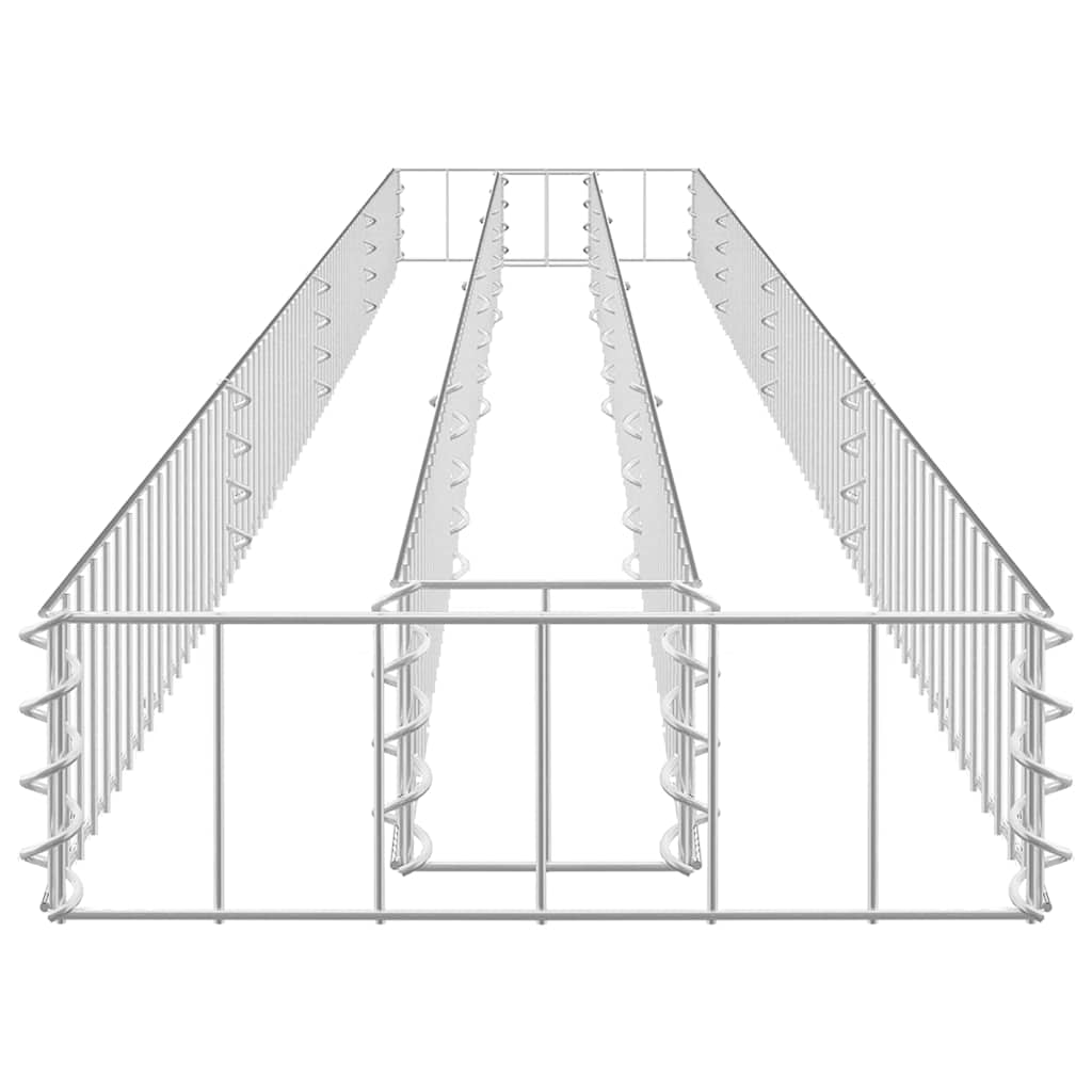 Gabionen-Hochbeet Verzinkter Stahl 360x30x10 cm