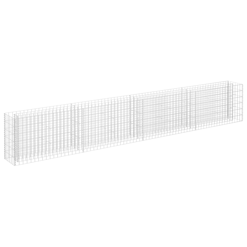 Gabionen-Hochbeet Verzinkter Stahl 360×30×60 cm