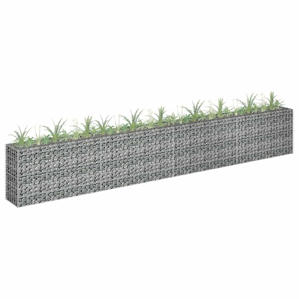 Gabionen-Hochbeet Verzinkter Stahl 360×30×60 cm