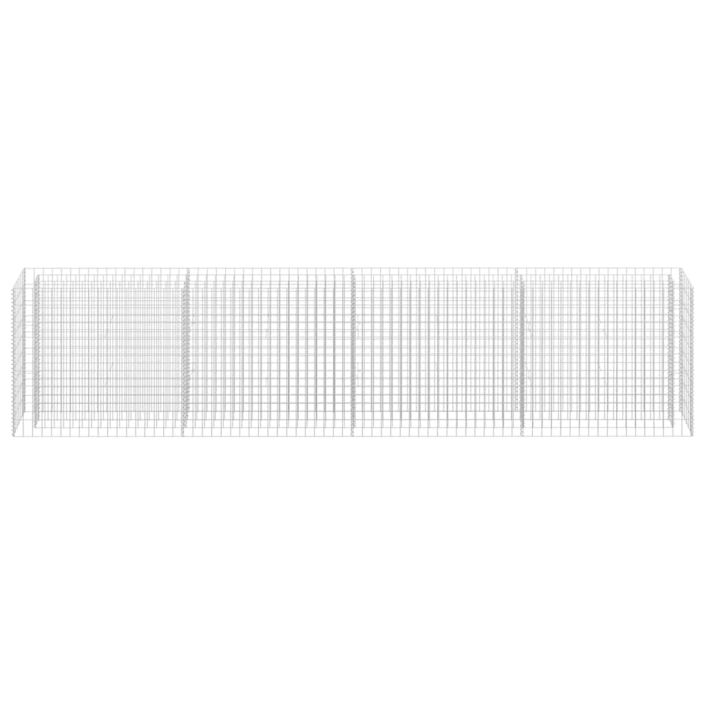 Gabionen-Hochbeet Verzinkter Stahl 360×30×90 cm