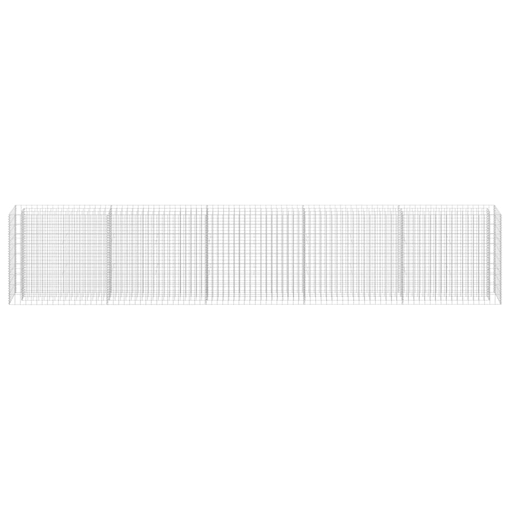 Gabionen-Hochbeet Verzinkter Stahl 450×30×90 cm