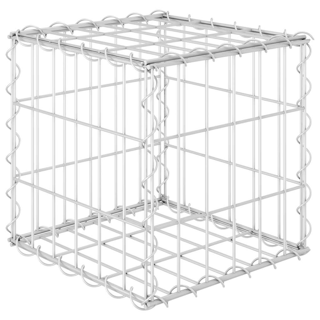 Gabion cubique surélevé en fil d'acier 30x30x30 cm