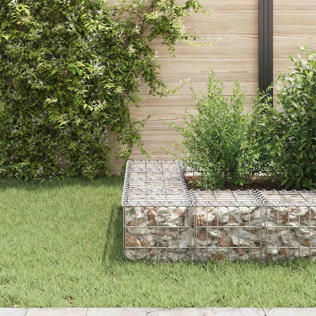 Gabion cubique surélevé en fil d'acier 30x30x30 cm