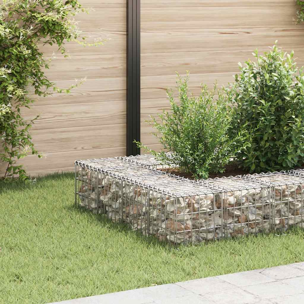 Gabion cubique surélevé en fil d'acier 30x30x30 cm