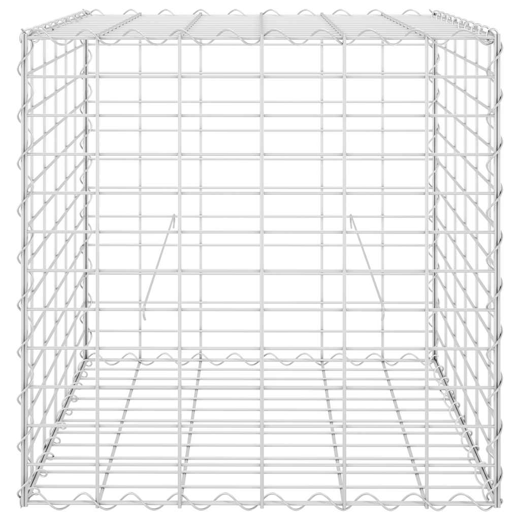 Würfel-Gabionen-Hochbeet Stahldraht 60x60x60 cm