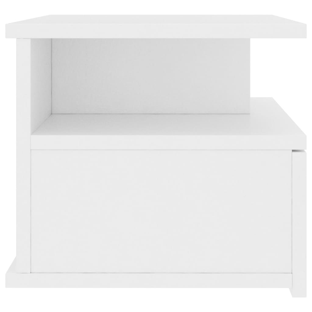 Tables de chevet suspendues 2 pcs. Blanc 40 x 31 x 27 cm en bois