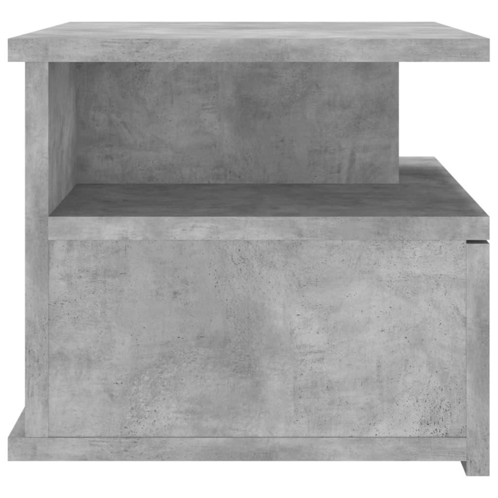 Tables de chevet suspendues 2 pcs. béton gris 40x31x27cm matériau bois