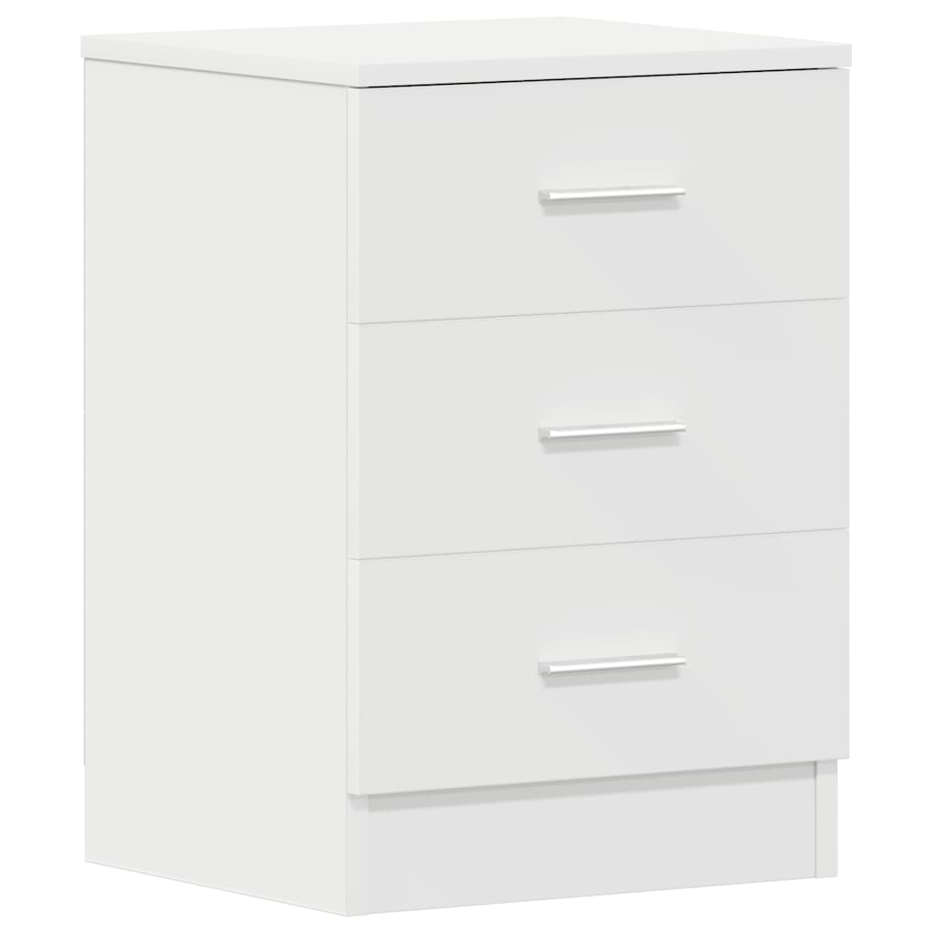 Bedside Table White 38x35x56 cm Wood Material