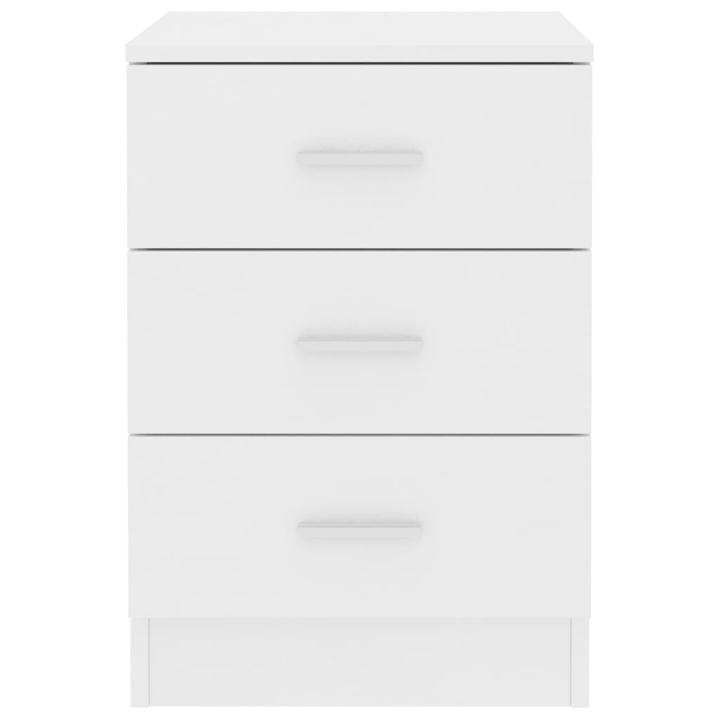 Bedside Table White 38x35x56 cm Wood Material