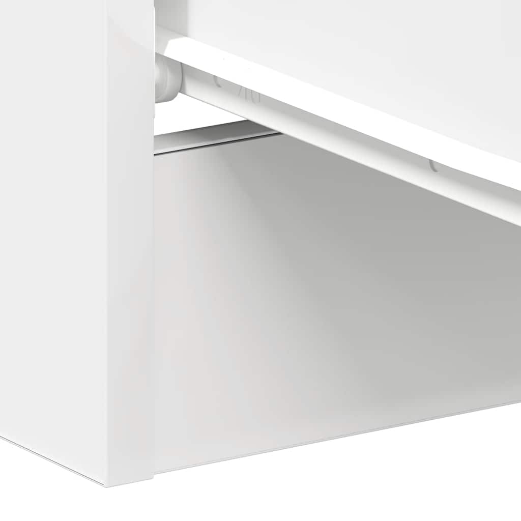 Bedside Table White 38x35x56 cm Wood Material