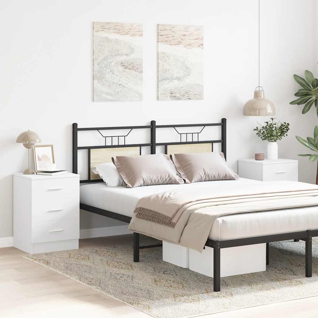Tables de chevet 2 pcs. Blanc 38x35x56 cm en bois