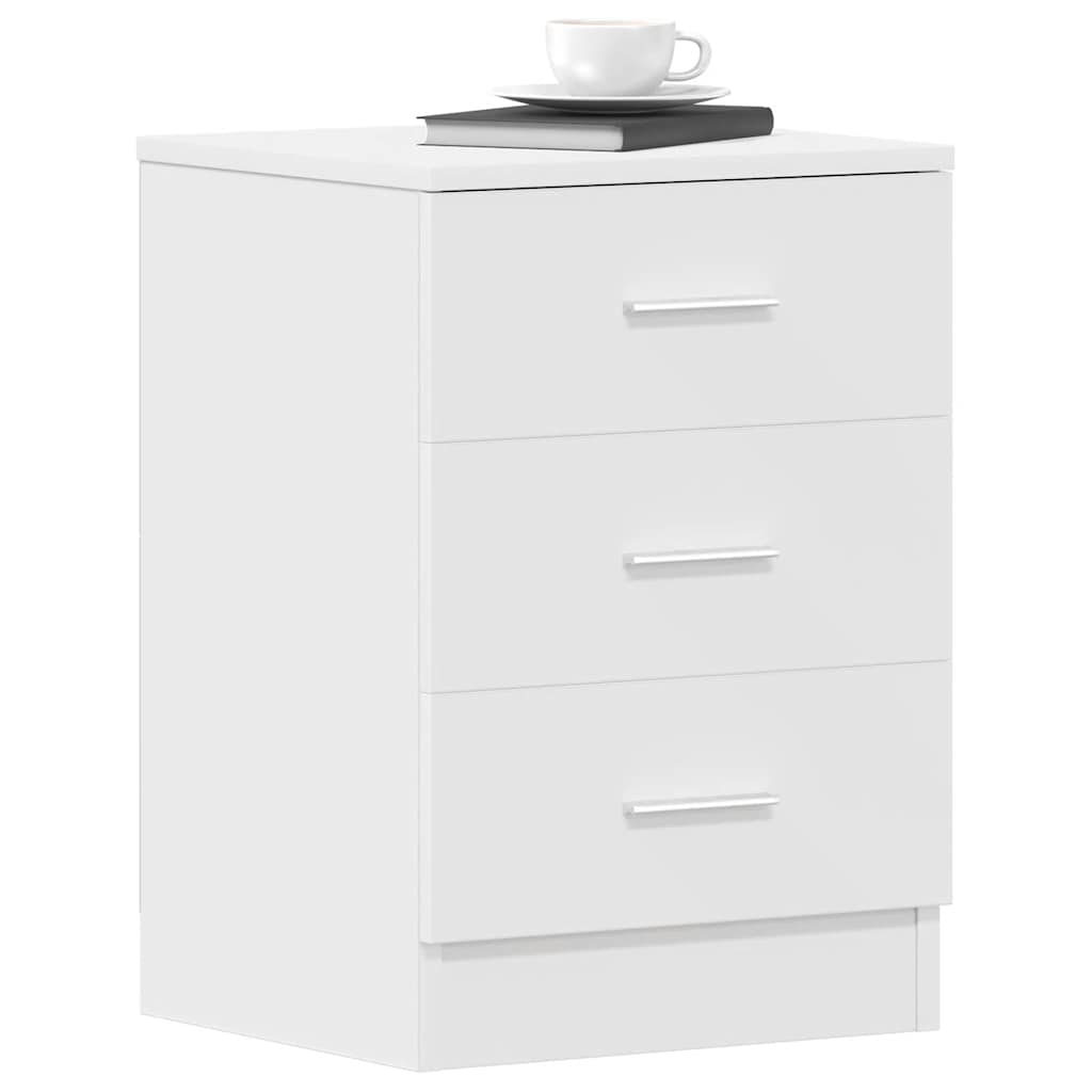 Tables de chevet 2 pcs. Blanc 38x35x56 cm en bois