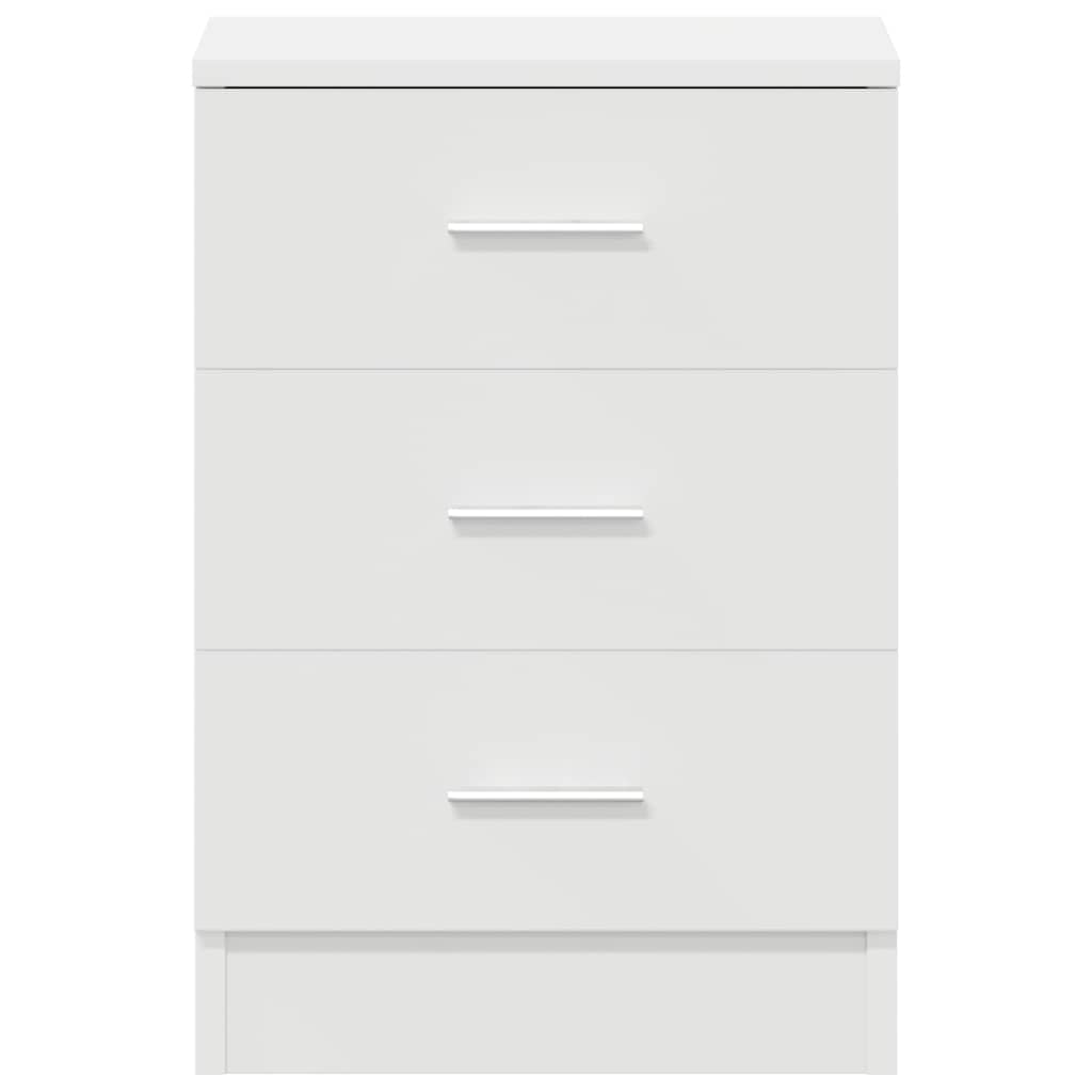 Tables de chevet 2 pcs. Blanc 38x35x56 cm en bois