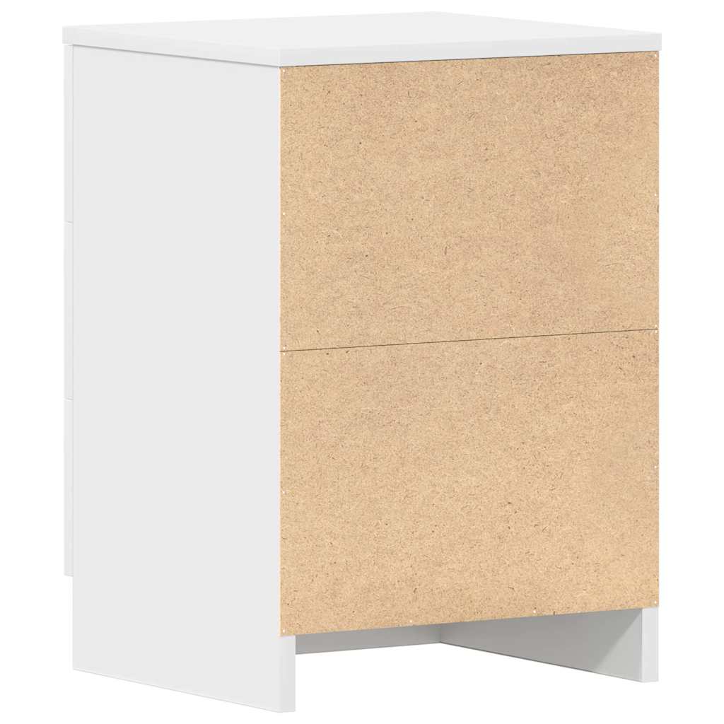 Tables de chevet 2 pcs. Blanc 38x35x56 cm en bois