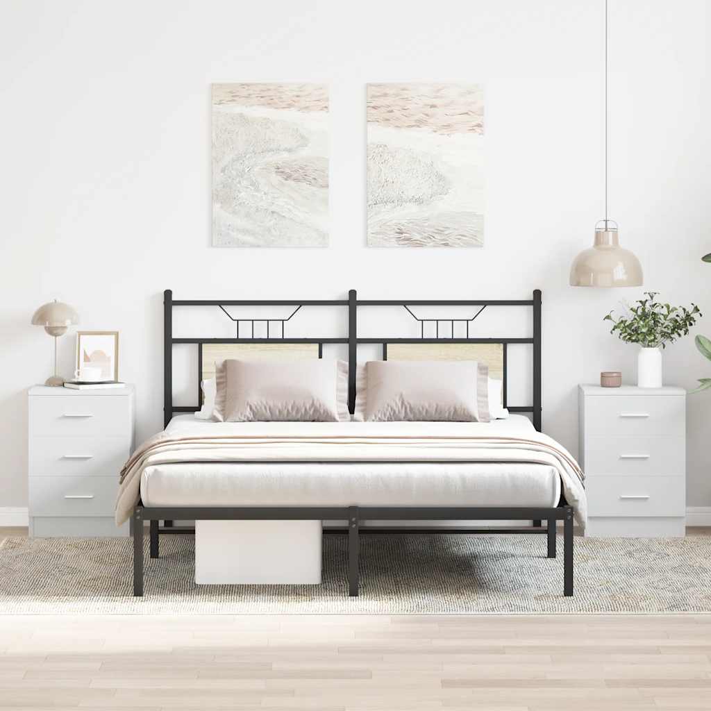 Tables de chevet 2 pcs. Blanc 38x35x56 cm en bois