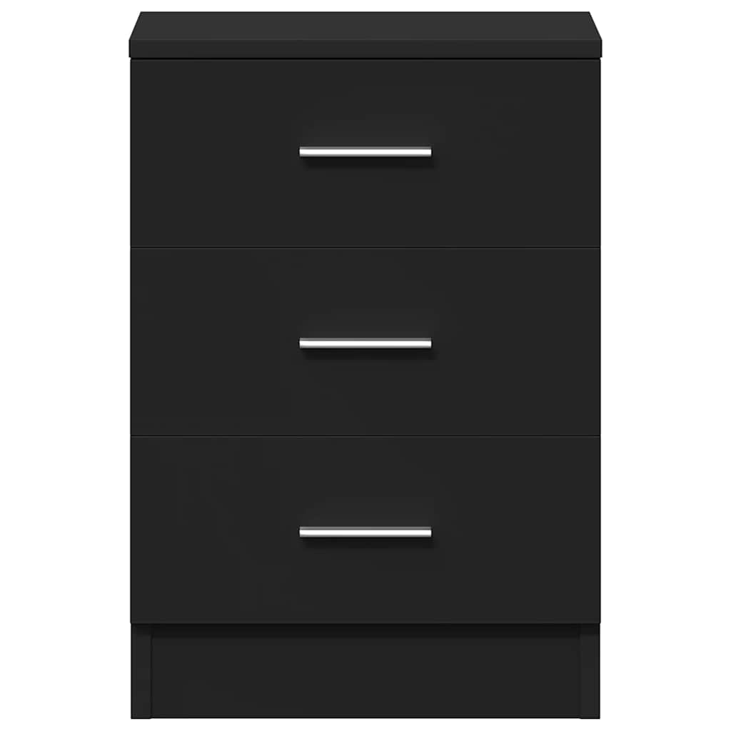 Nachttische 2 Stk. Schwarz 38x35x56 cm Holzwerkstoff