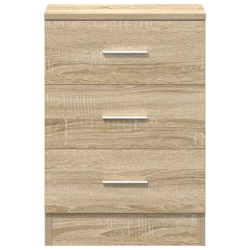 Tables de chevet 2 pcs. Chêne Sonoma 38x35x56 cm matériau bois