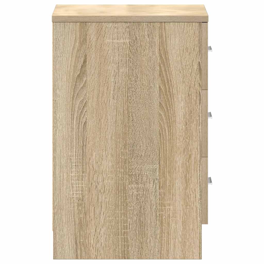 Tables de chevet 2 pcs. Chêne Sonoma 38x35x56 cm matériau bois
