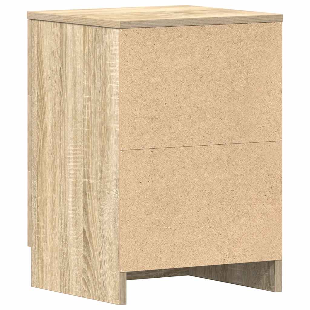 Tables de chevet 2 pcs. Chêne Sonoma 38x35x56 cm matériau bois