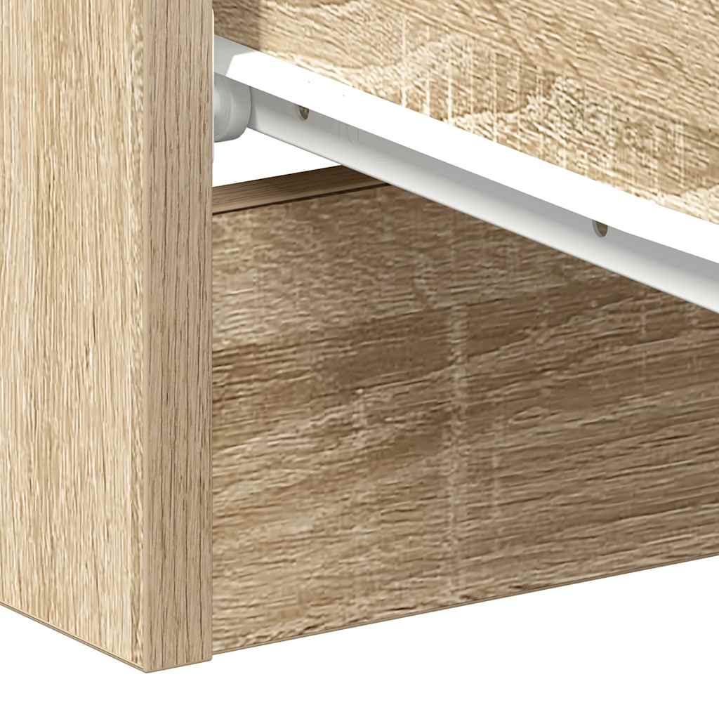 Tables de chevet 2 pcs. Chêne Sonoma 38x35x56 cm matériau bois