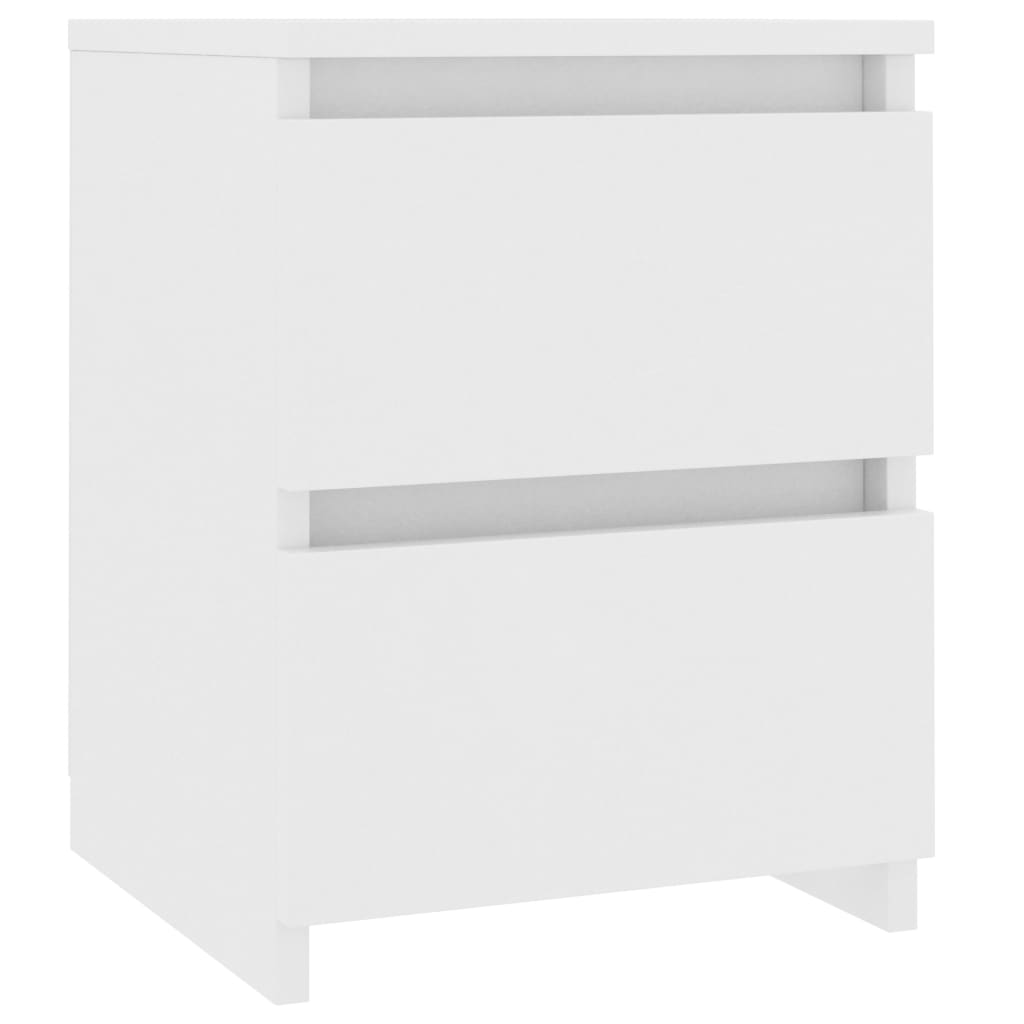 Tables de chevet 2 pcs. Blanc 30x30x40 cm en bois