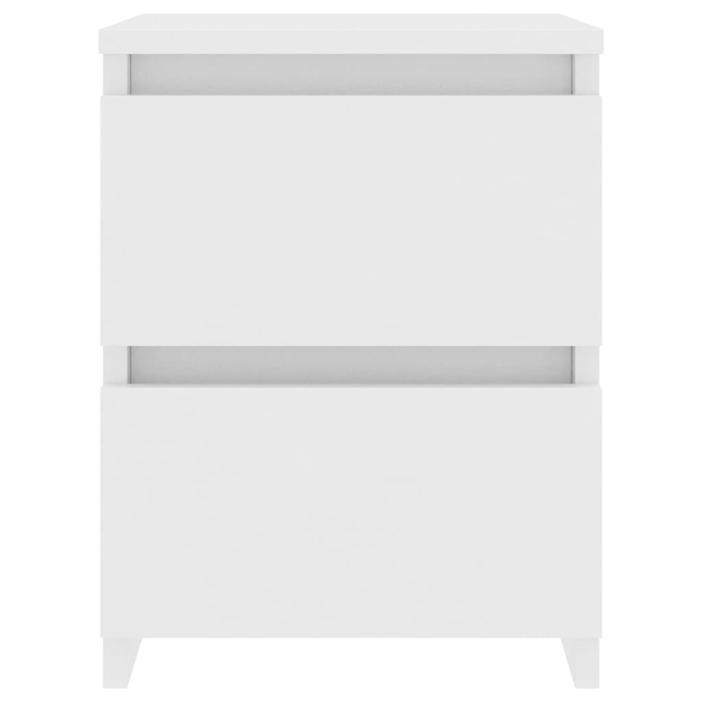 Tables de chevet 2 pcs. Blanc 30x30x40 cm en bois