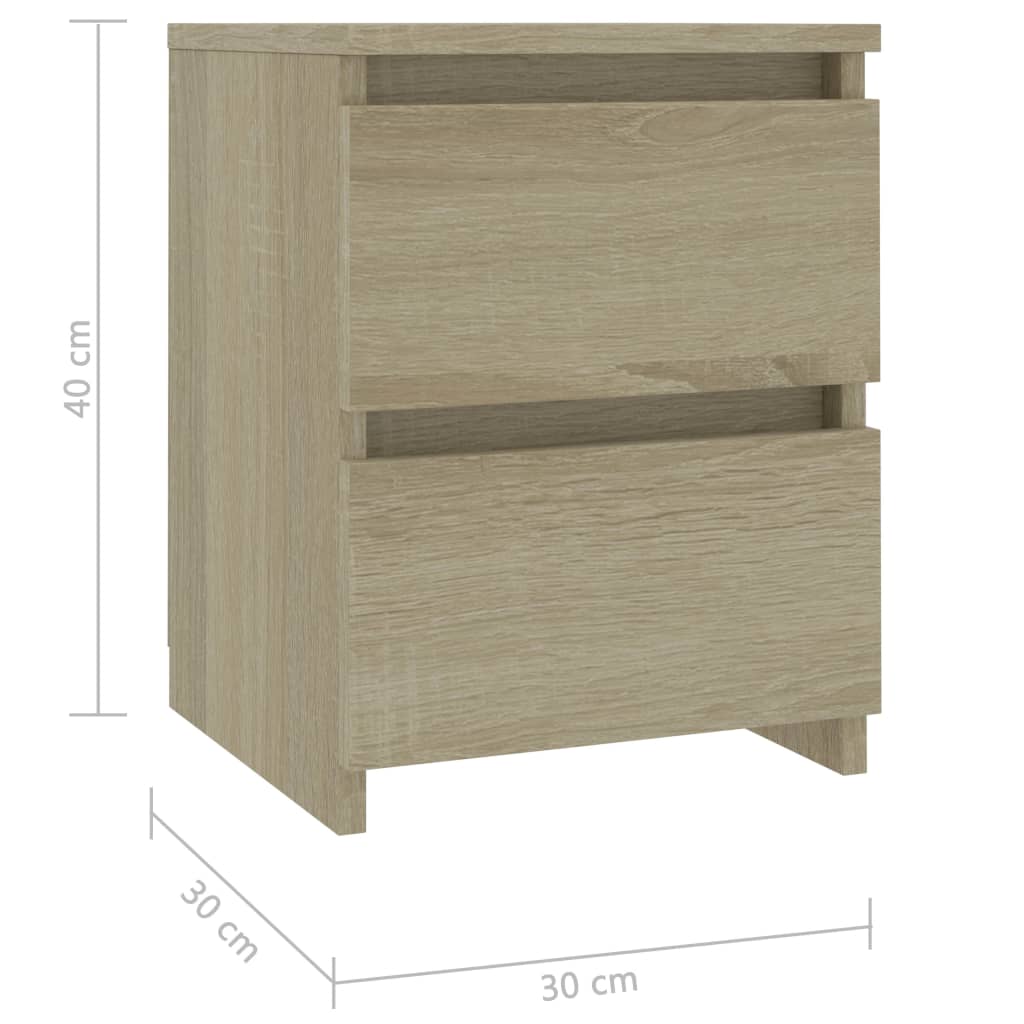 Bedside table Sonoma oak 30x30x40 cm wood material