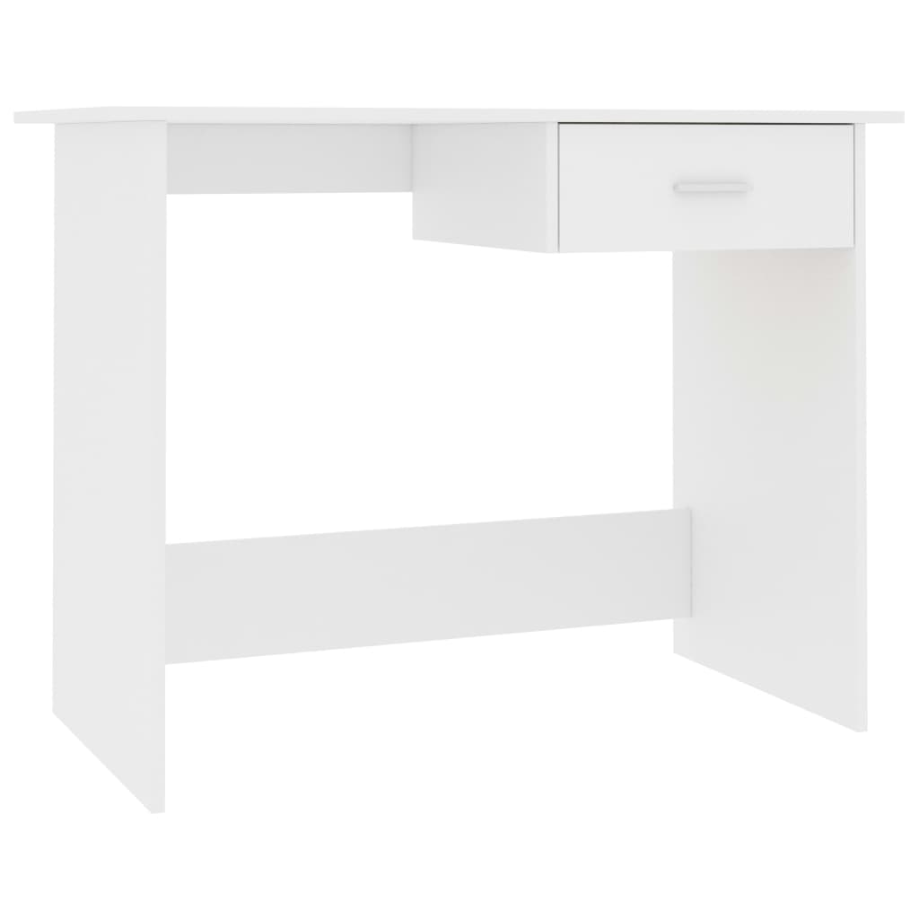 Desk White 100x50x76 cm Wood Material