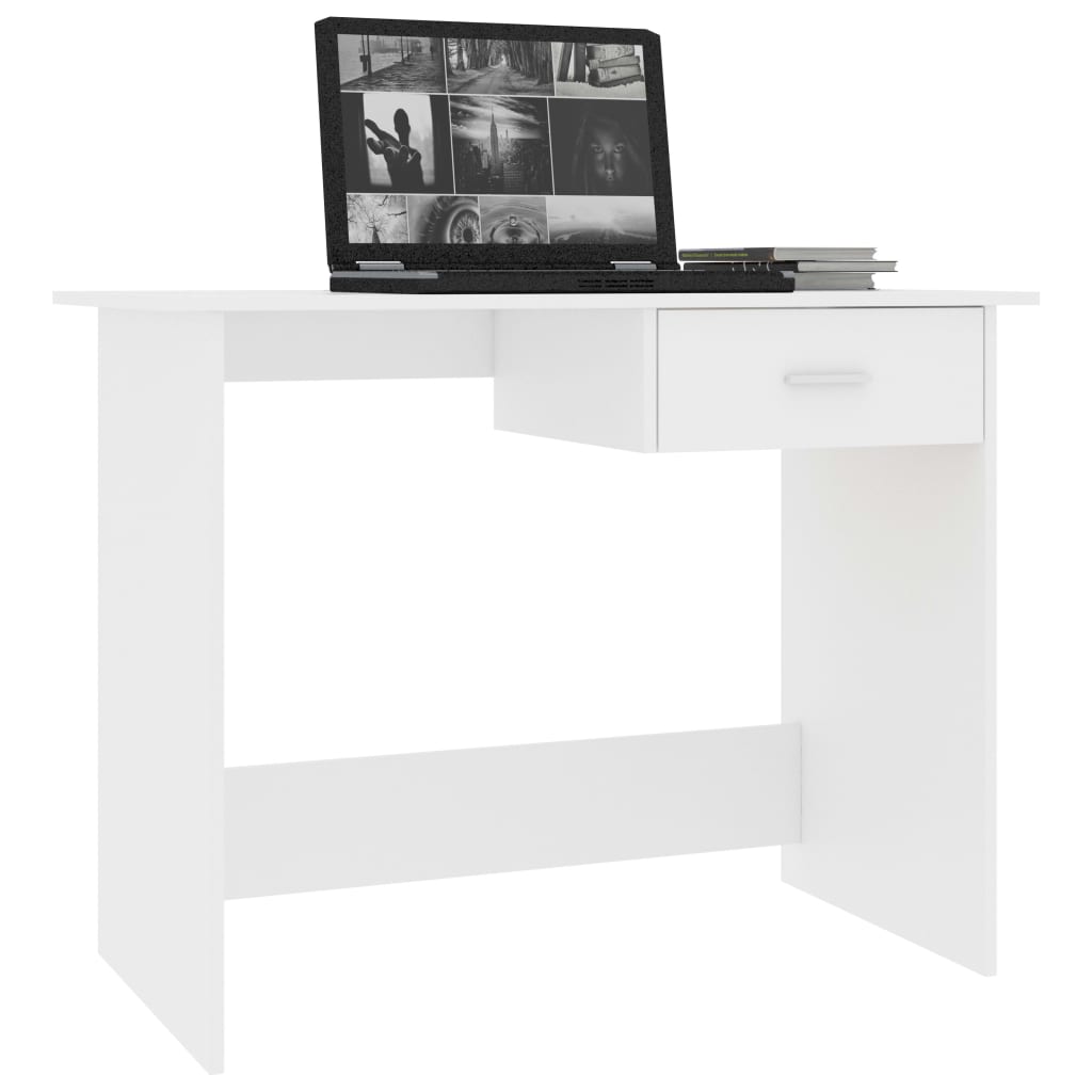 Desk White 100x50x76 cm Wood Material