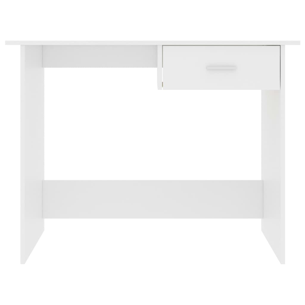 Desk White 100x50x76 cm Wood Material