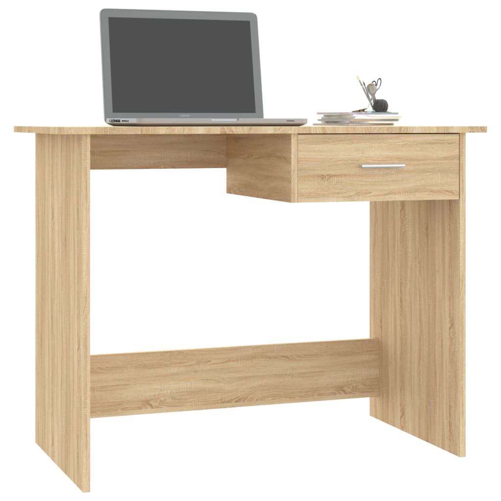 Desk Sonoma Oak 100x50x76 cm Wood Material