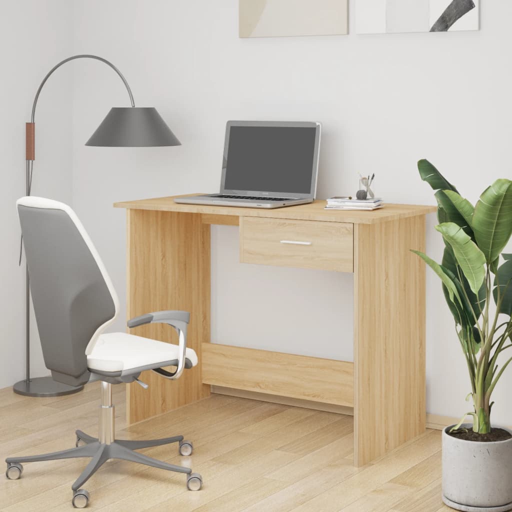 Desk Sonoma Oak 100x50x76 cm Wood Material