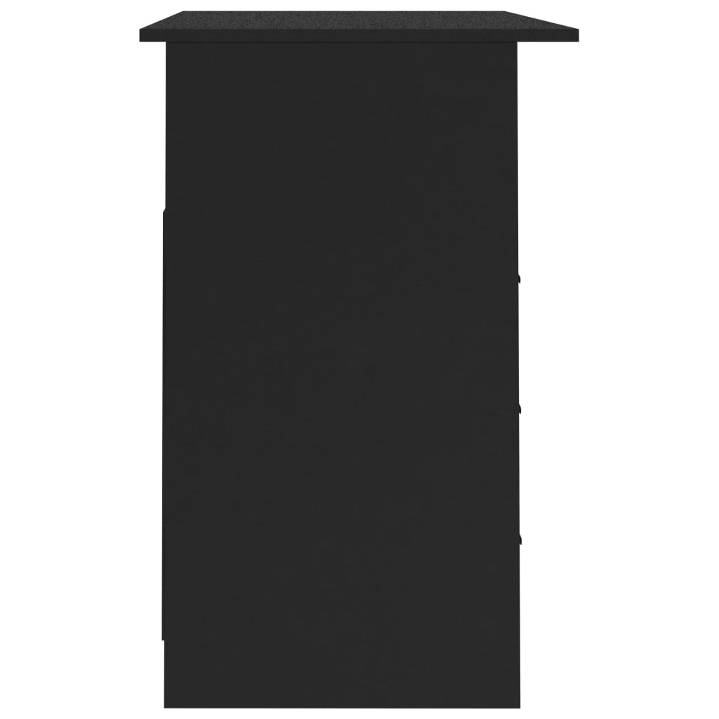 Schreibtisch mit Schubladen Schwarz 110×50×76 cm Holzwerkstoff